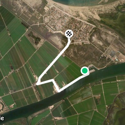 Route near Riumar walking route map in Deltebre