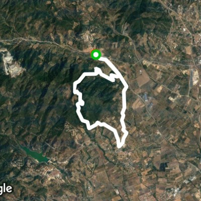 Riudecols - Botarell - Collet del Mas d'en Cases walking route map in Les Voltes