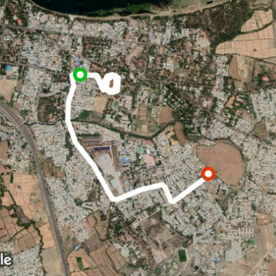 Police ground Run walking route map in Narmadapuram