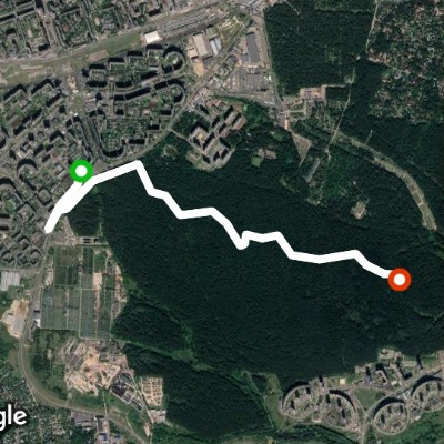 On the way to the saucer walking route map in Balashikha