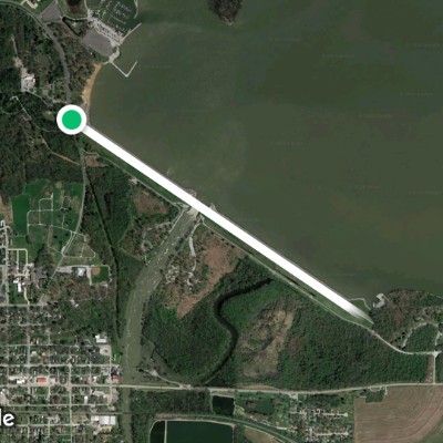 The Dam walking route map in Carlyle