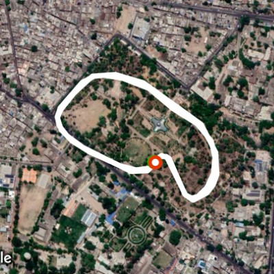 Company Garden walking route map in Alwar