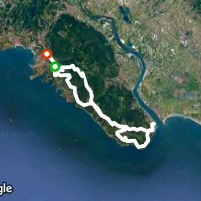 The greenhouse - lean mouth walking route map in Lerici
