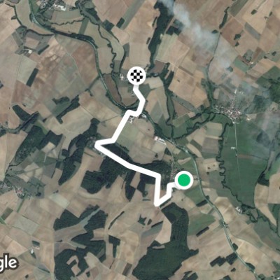 Vingeanne walking route map in Percey-le-Grand