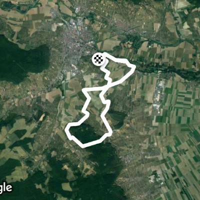 The white coast walking route map in Chouilly