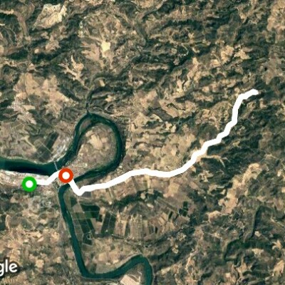 Ribera del Ebro walking route map in Flix