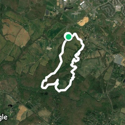 White Loop walking route map in Germantown