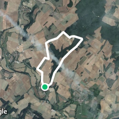 Percey Dead Man's Path walking route map in Percey-le-Grand