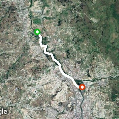 Jipiro Recreational Park walking route map in Loja