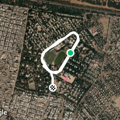KPT Sports Ground walking route map in Gandhidham