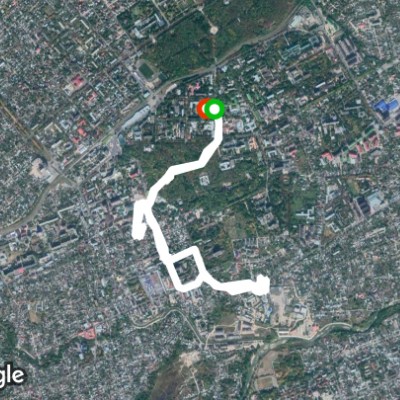 Resort Park walking route map in Essentuki