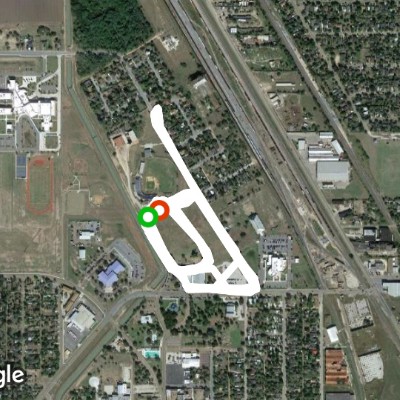 Fair park walking route map in Harlingen