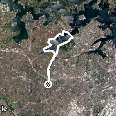 Greenway/Bay run Iron Cove walking route map in Summer Hill