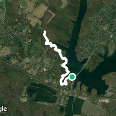 Black Hill Regional Park Ten Mile Trail walking route map in Germantown