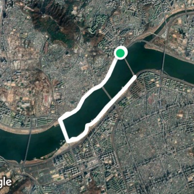 동호대교 북단(옥수역)→잠수교→동호대교 남단 → 복귀 15k루트