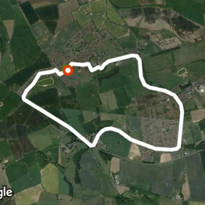 Thornley / Wheatley hill 4 mile loop walking route map in Wheatley Hill