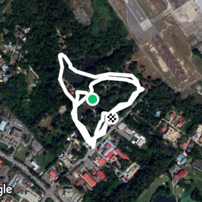 Botanical Garden walking route map in Labuan