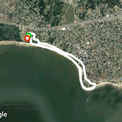Atlantis waterfront walking route map in Parque del Plata