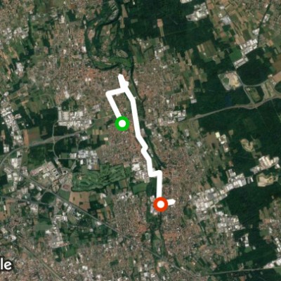 Parco del Medio Olona walking route map in Gorla Maggiore