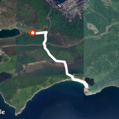 Kozmino-Shepalovo walking route map in Nakhodka