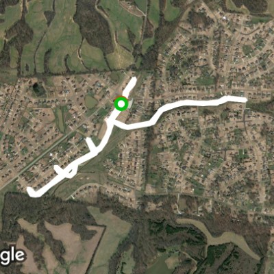 Walker Park walking route map in Atoka