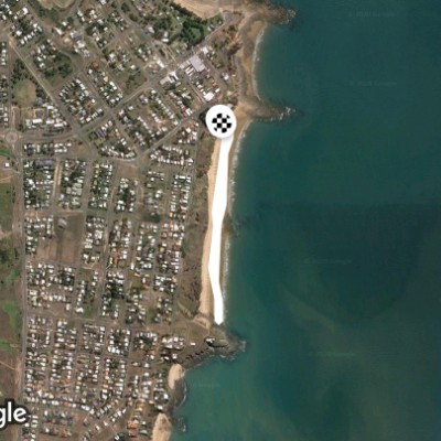 Emu Park Main Beach walking route map in Emu Park