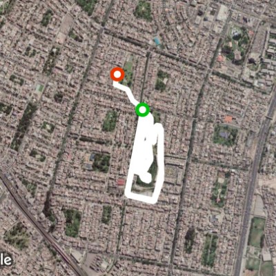 Around Loma Amarilla walking route map in San Juan de Miraflores