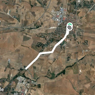 El Saz Fountain, Cigüeñuela Hermitage walking route map in Fuente el Saz de Jarama