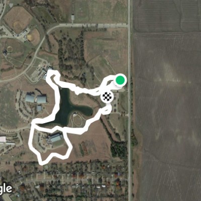 Lancaster Recreation Center walking route map in Lancaster