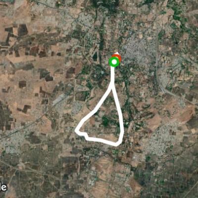 My jogging route walking route map in Dr. Ambedkar Nagar