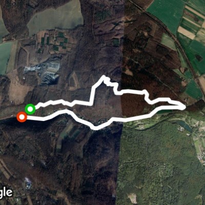 Olszak Reserve walking route map in Pokrzywna