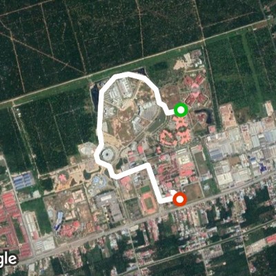 Tun Hussein Onn University Malaysia (UTHM) walking route map in Parit Raja