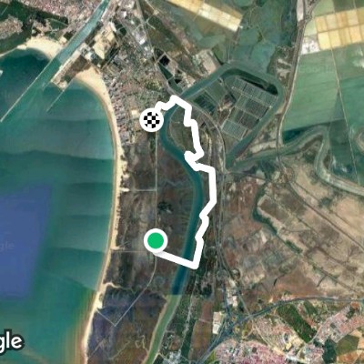 The Toruños walking route map in Puerto Real