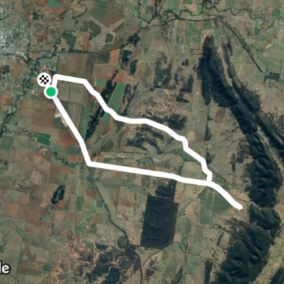 Cookamidgera Road walking route map in Parkes