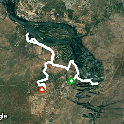 Victoria Falls National Park walking route map in Munenga
