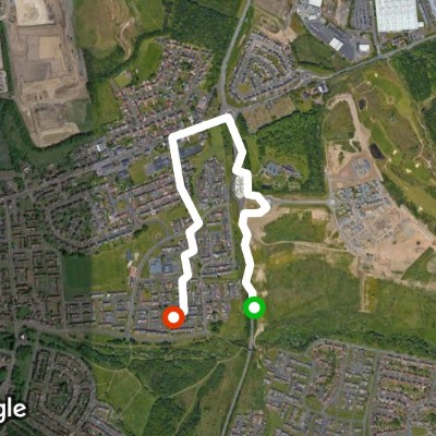 Route near Holytown walking route map in Newarthill