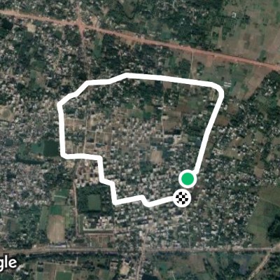 Padma 2 miles walking route map in Rajshahi