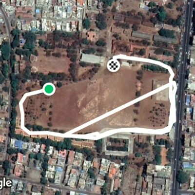 Government Boys School Playground walking route map in Namakkal