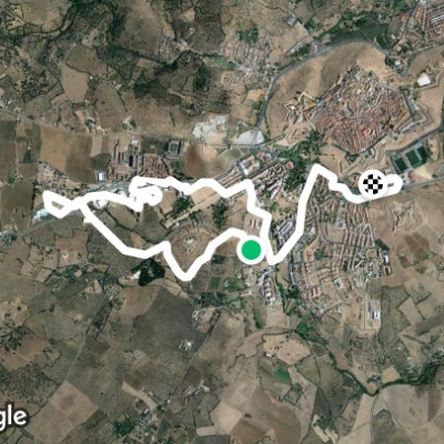 Route in Asuncion walking route map in Elvas