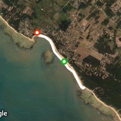 The Château-d'Oléron walking route map in Dolus-d'Oléron