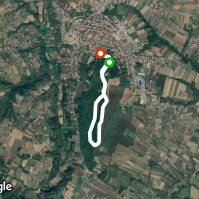 Poplar walking route map in Topola