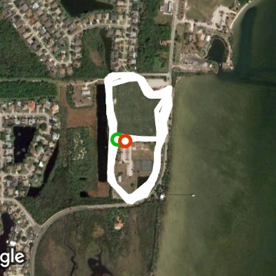 Kelly Park Banana River walking route map in Cape Canaveral