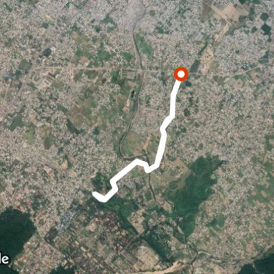 Clement Town walking route map in Dehradun