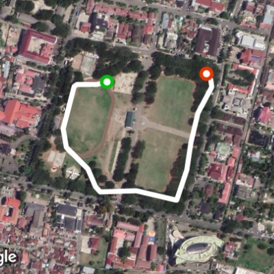 Blang Field walking route map in Banda Aceh