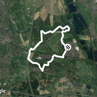 Colne Valley Regional Park 10km walking route map in Harefield