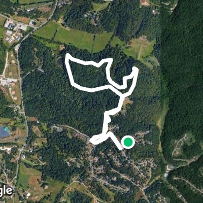 Marsh trail walking route map in North Hills