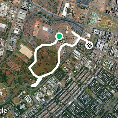 Brasilia City Park walking route map in Brasília