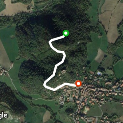 Castello del Verme Park "tour of the goose" walking route map in Valle di Sotto