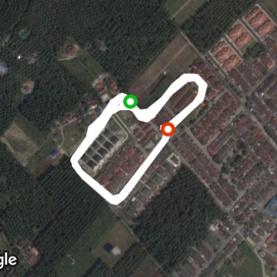 Perak Rainbow Park walking route map in Langkap