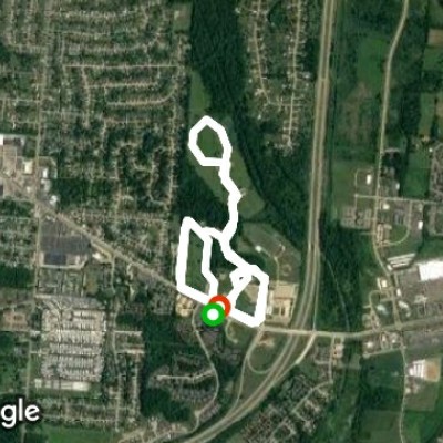Community park walking route map in Xenia
